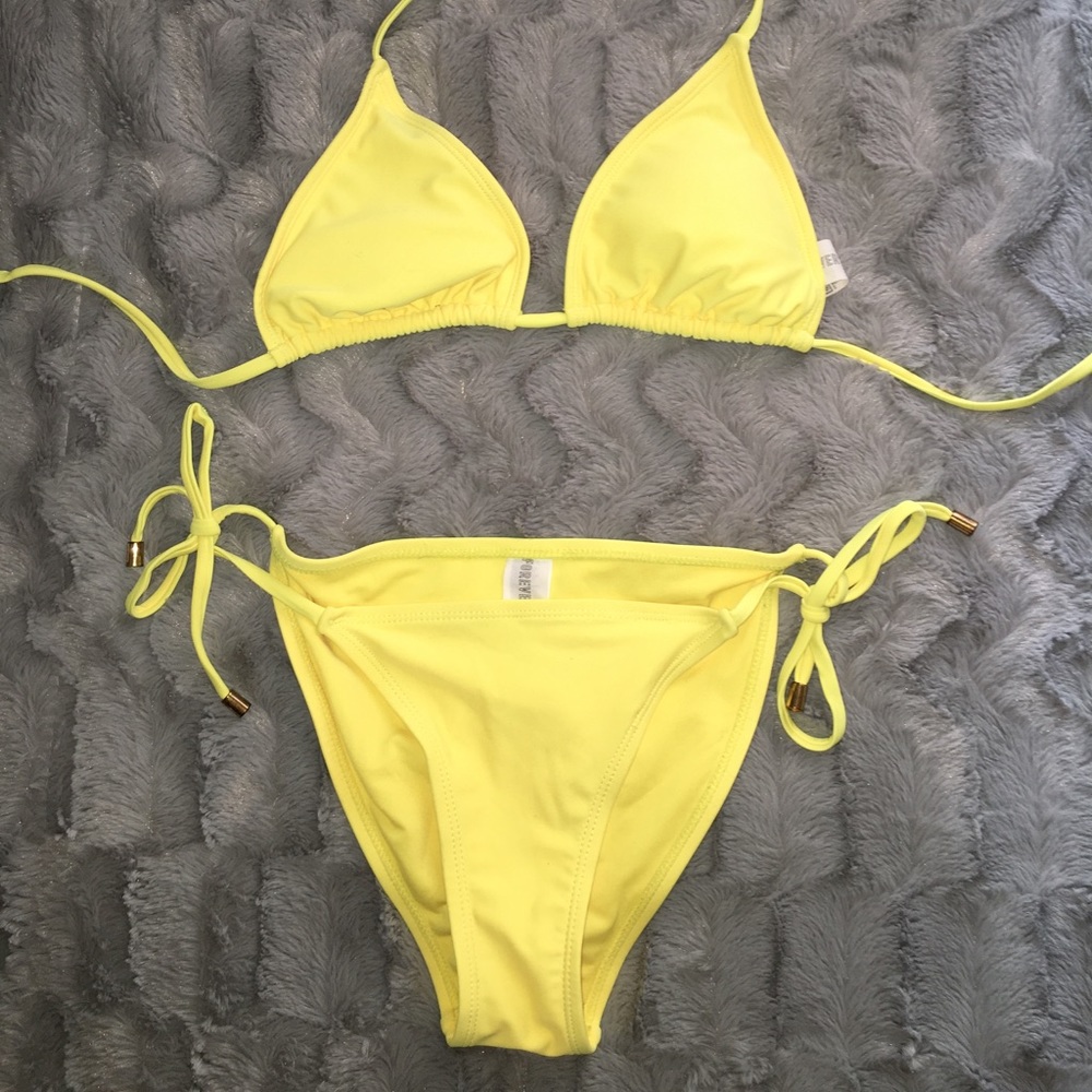 Yellow String Bikini